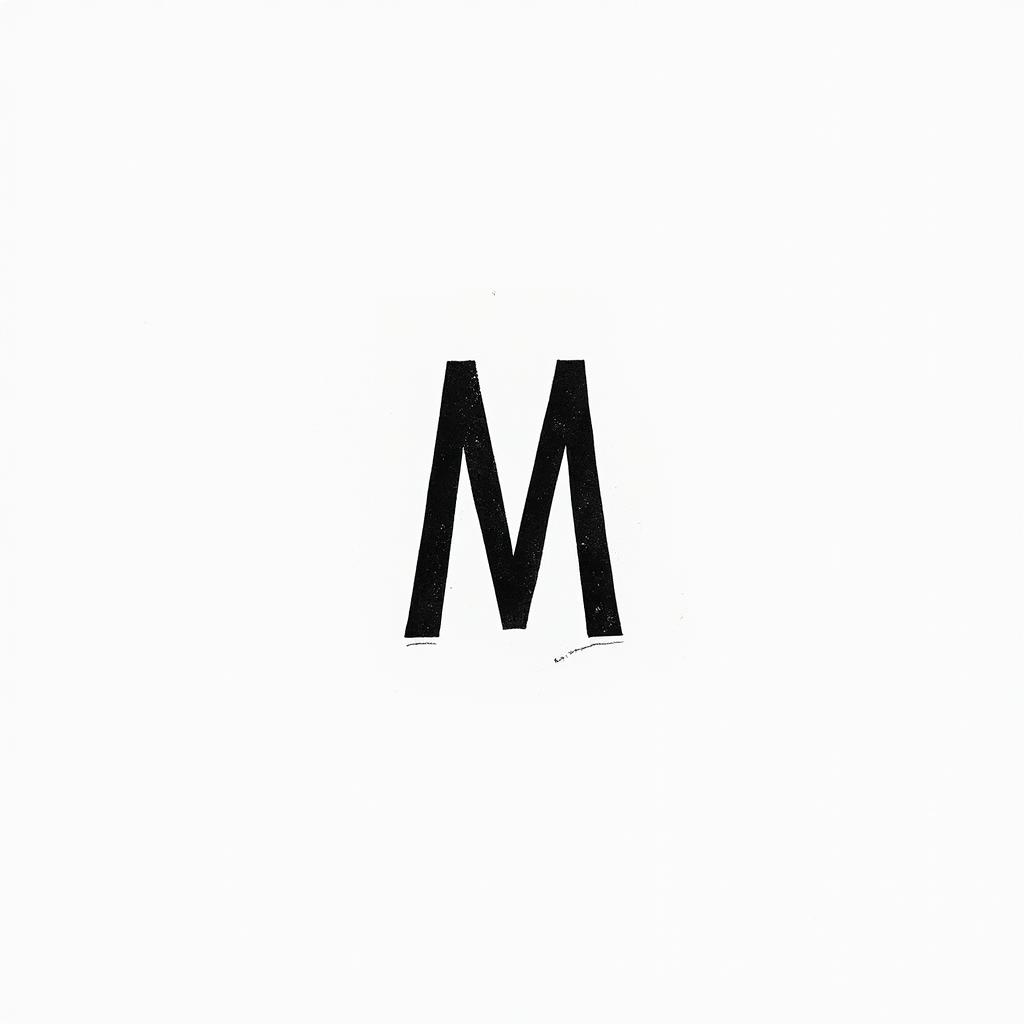“M M” 1969-2020 I am secondminimalist text-based tattoo, Monospace font ultra-realistic, perfectly placed, high-quality font design, photo-realistic shading, 8k, high quality, finely detailed typograph