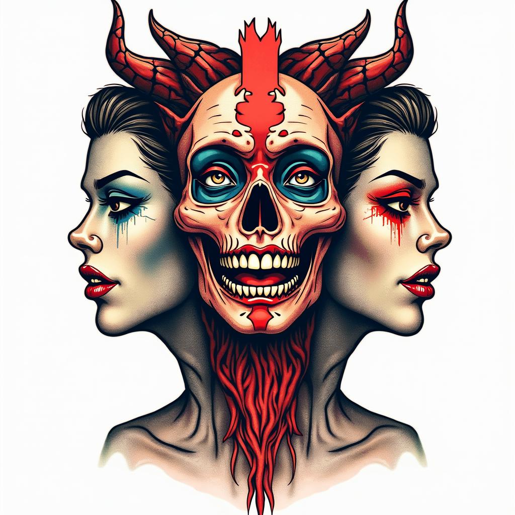 See no evil hear no evil speak no evilin pop art style tattoo, featuring bold and vibrant colors, exaggerated outlines, iconic imagery, inspired by comic books and speech bubbles, comic book characters, retro pop culture
