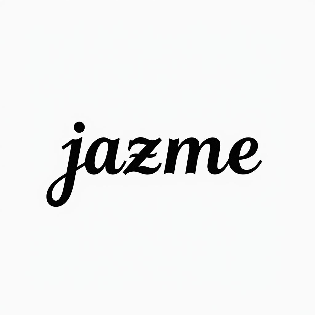 Jazmaeminimalist text-based tattoo, Monospace font ultra-realistic, perfectly placed, high-quality font design, photo-realistic shading, 8k, high quality, finely detailed typograph