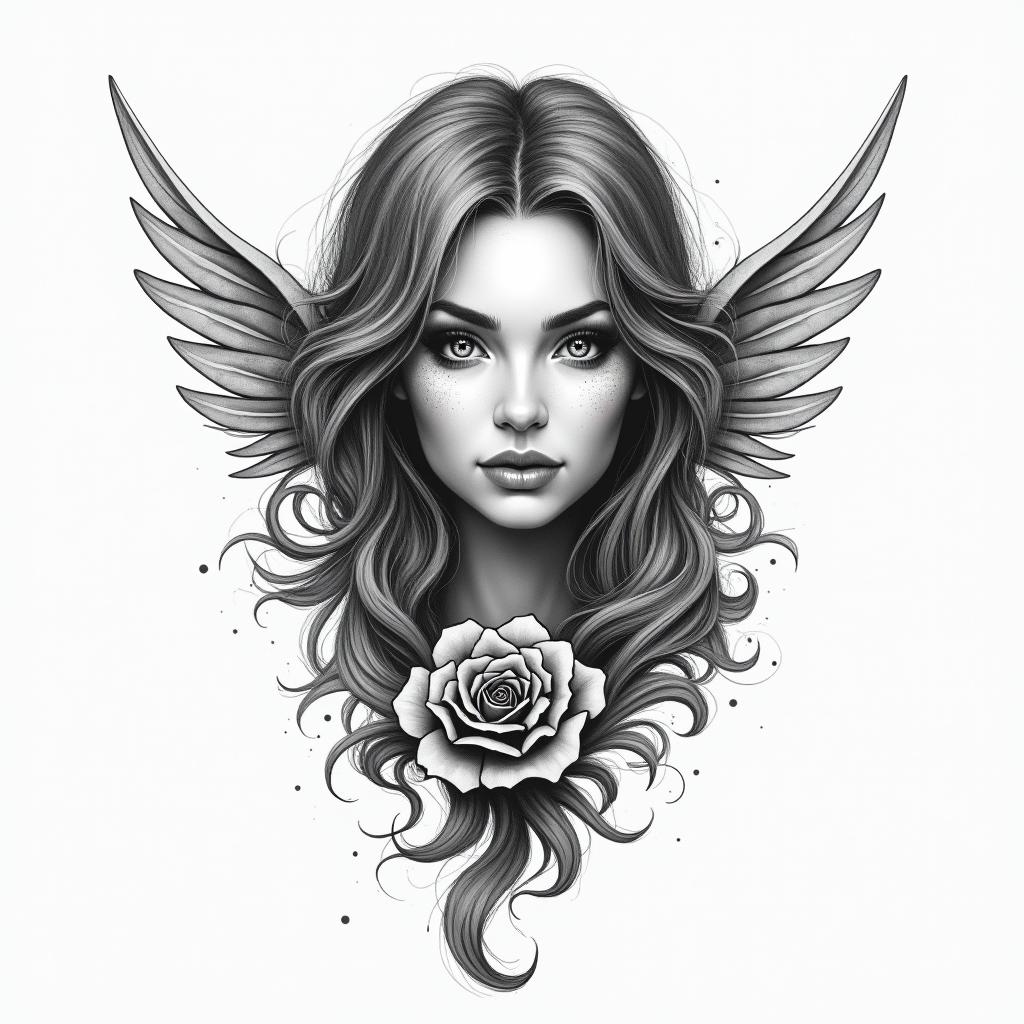 Michelle Aquarius Lowell ma.higly detailed tattoo - Variation 7