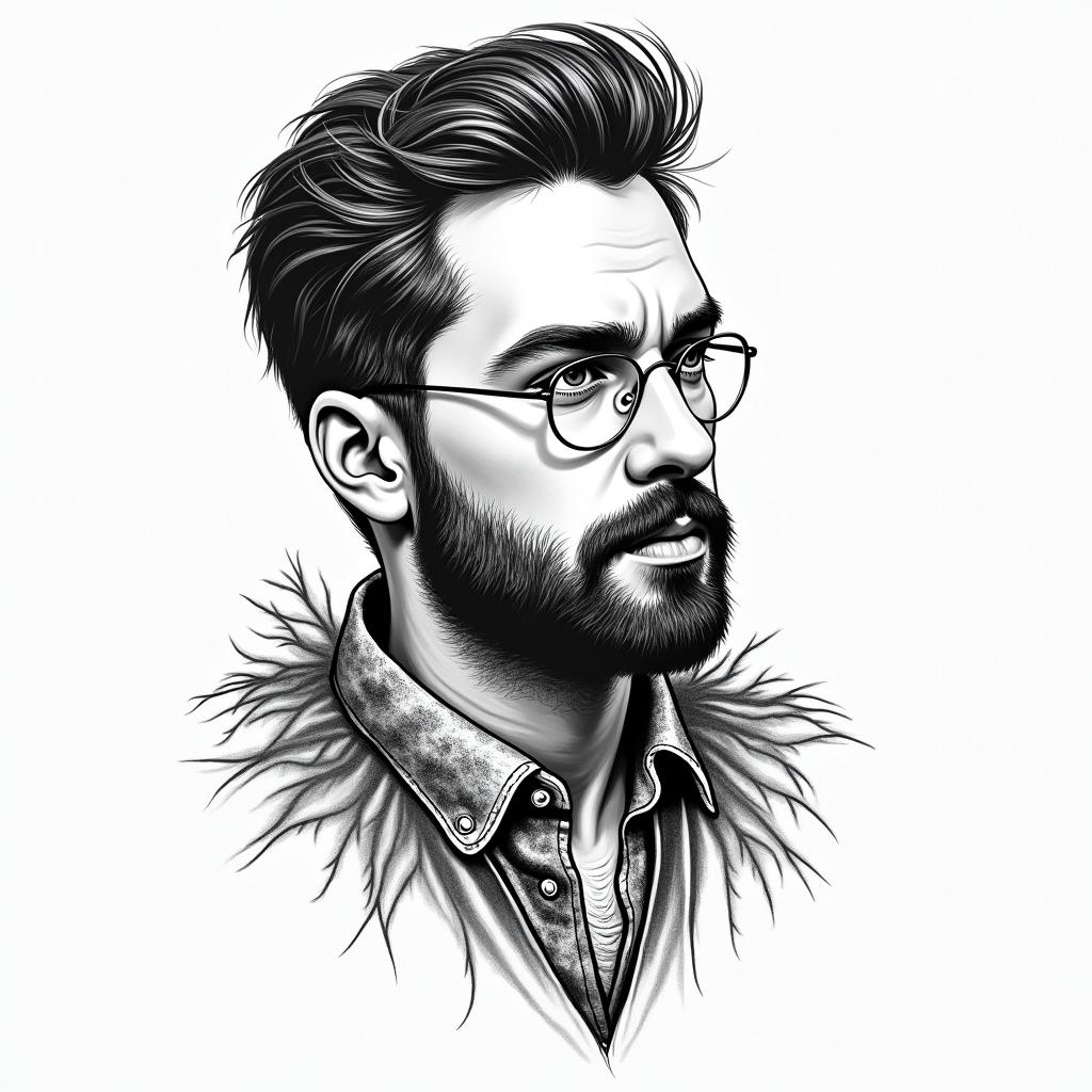 Daniel, Stacyin new school tattoo, pop culture, modern, detailed tattoo, illustrative - Variation 3