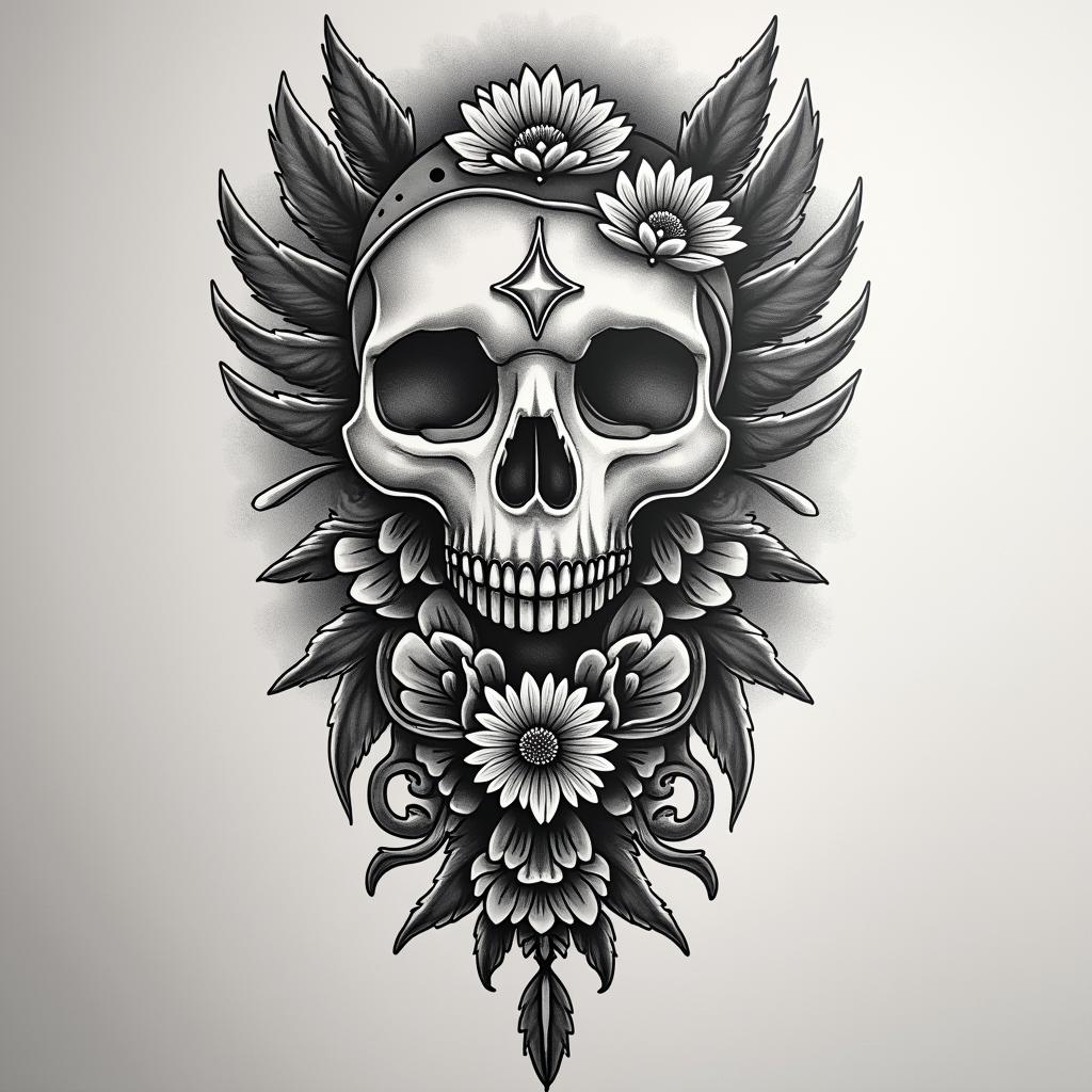 I have a tattoo that goes across my chest from collar bone to the other side it says loyalty and honor but it's messed up what can I do too put something different over it I'm a 34 yr old femalein authentic tattoo style, incorporating traditional modifications, bold black outlines, solid color fills, featuring classic authentic elements