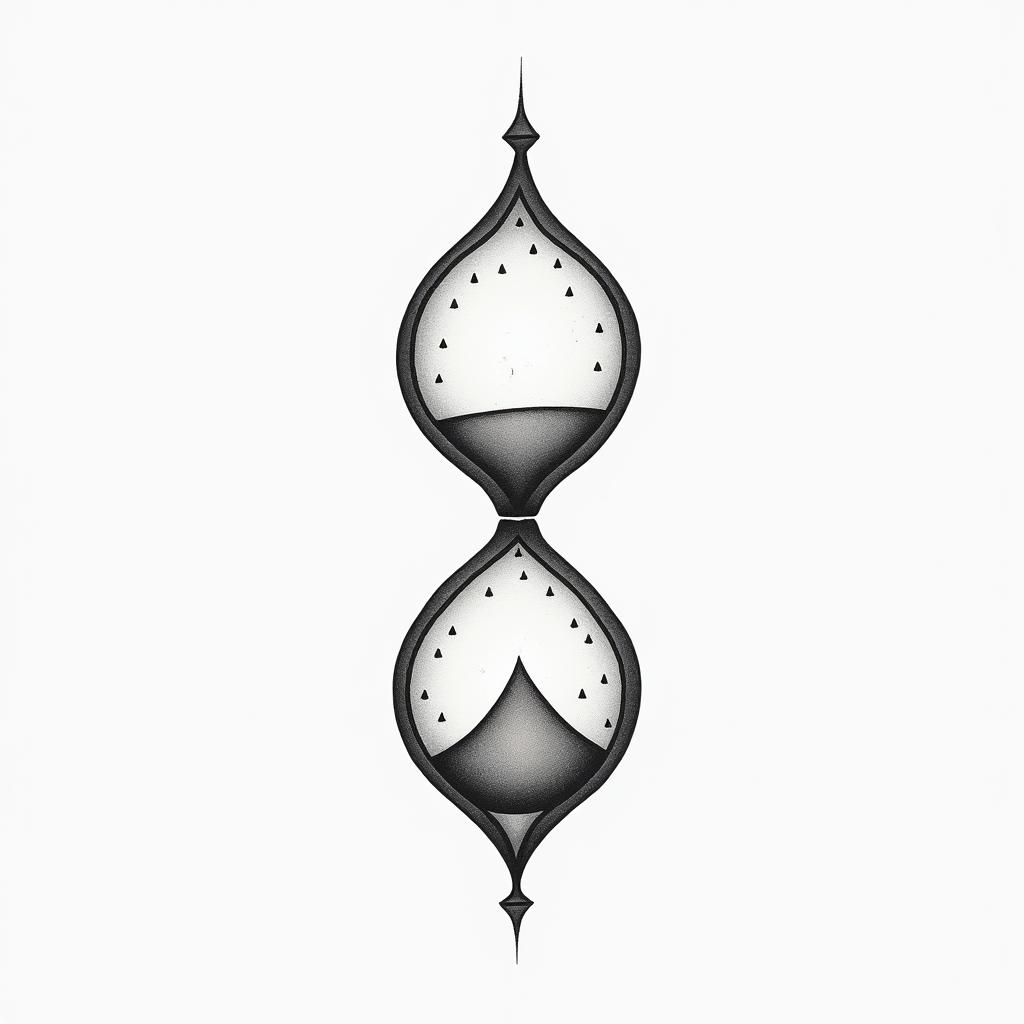 Tattoo should be on the chest. Should be an hourglass. The name of my daughter: Moena. Birthday maybe 17.09.2024.in minimalist style tattoo, featuring simple shapes and fine lines, with minimal shading and details, tiny triangles, creating a sense of balance and harmony
