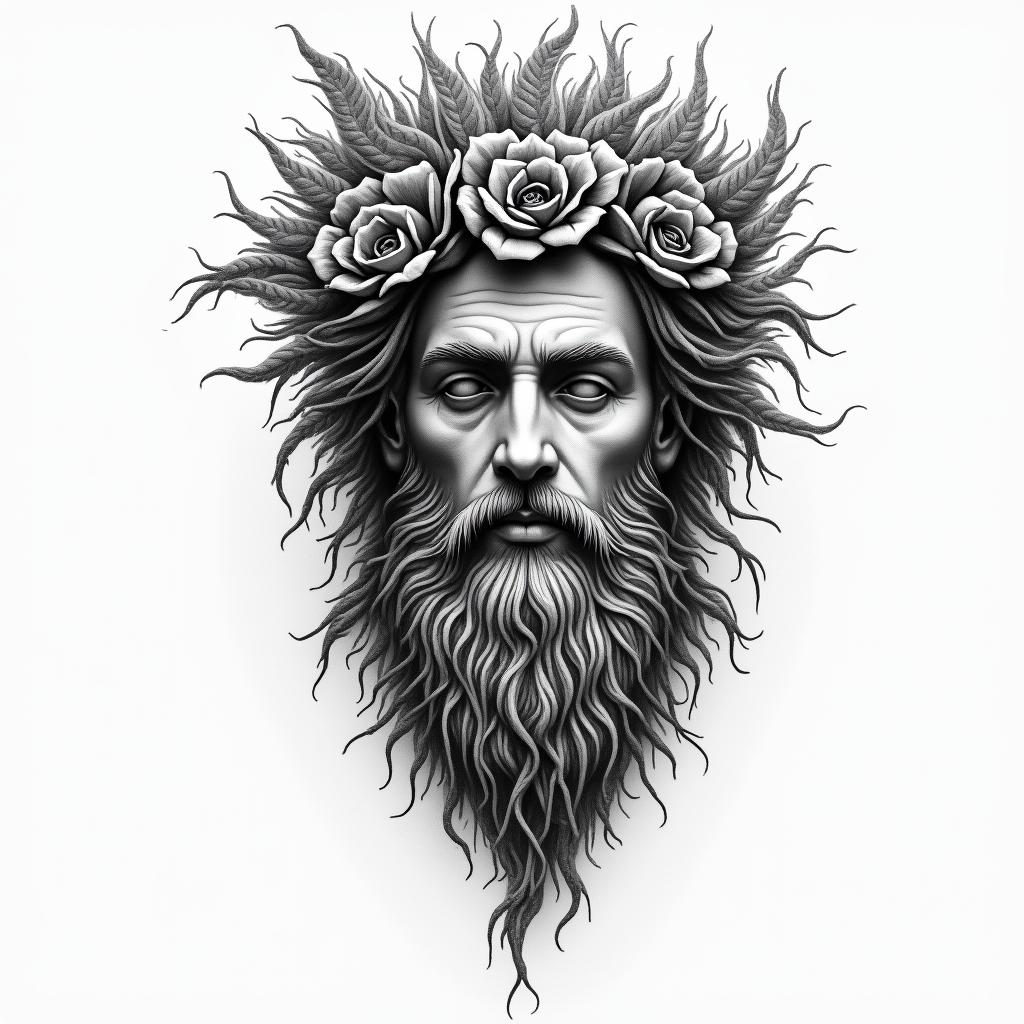 Stoicismin bohemian style tattoo, 8k - Variation 2