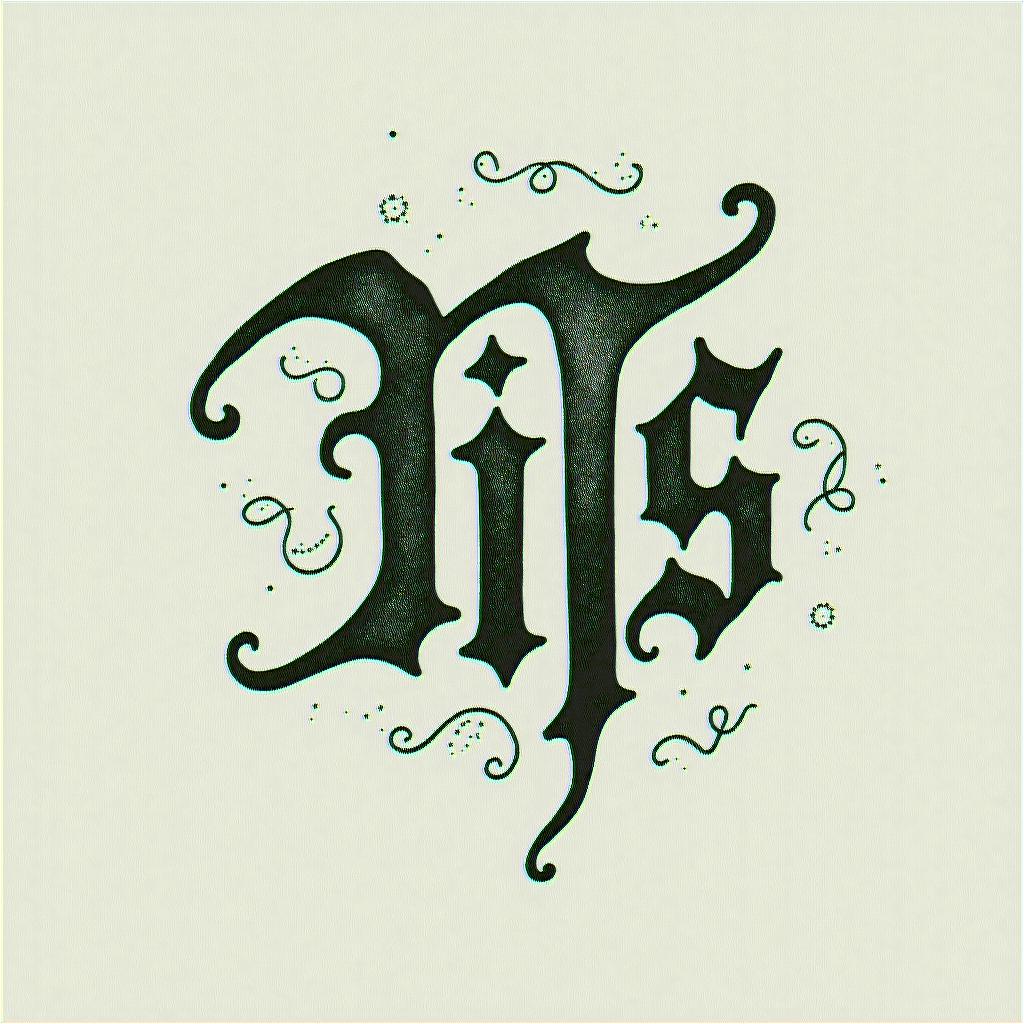 Chips Capricorntext-based tattoo, gothic font ultra-realistic, perfectly placed, high-quality font design, photo-realistic shading, 8k, high quality, finely detailed typography - Variation 4