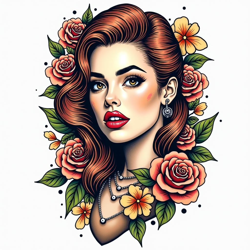 Leoin pop art style tattoo, featuring bold and vibrant colors, exaggerated outlines, iconic imagery, inspired by comic books and speech bubbles, comic book characters, retro pop culture