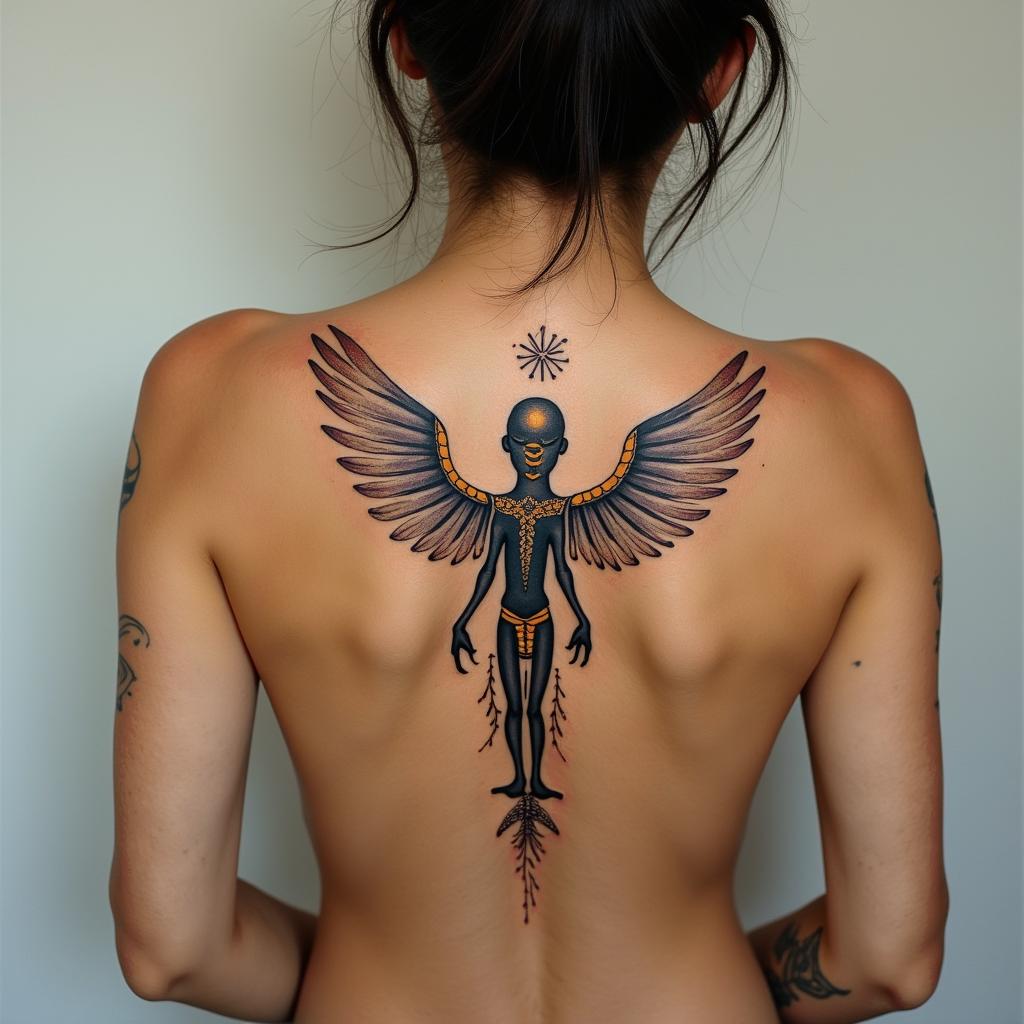 Children, hakuna matata, philosophy, musical note, empathy, travel, lifein new school tattoo, pop culture, modern, detailed tattoo, illustrative