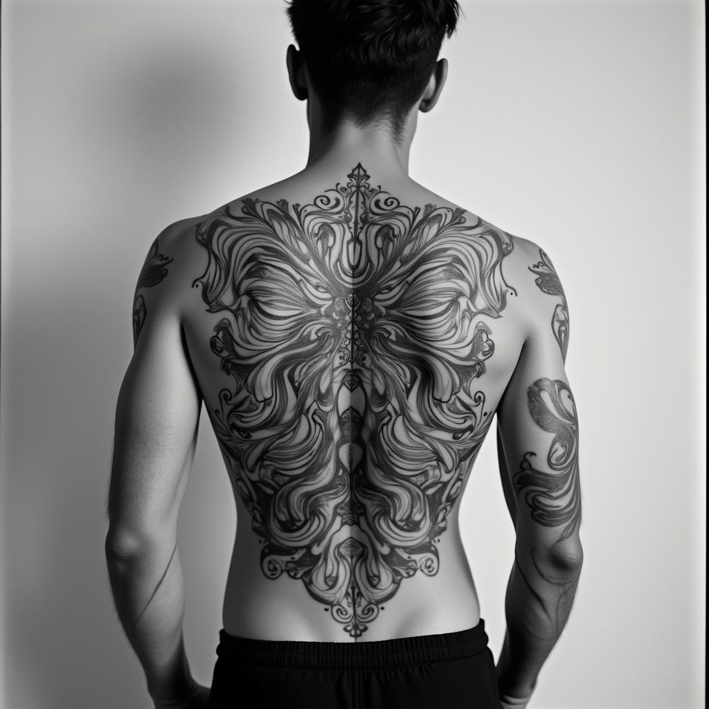 Bielefeld, Sven, 20.4.79in bohemian style tattoo, 8k - Variation 3