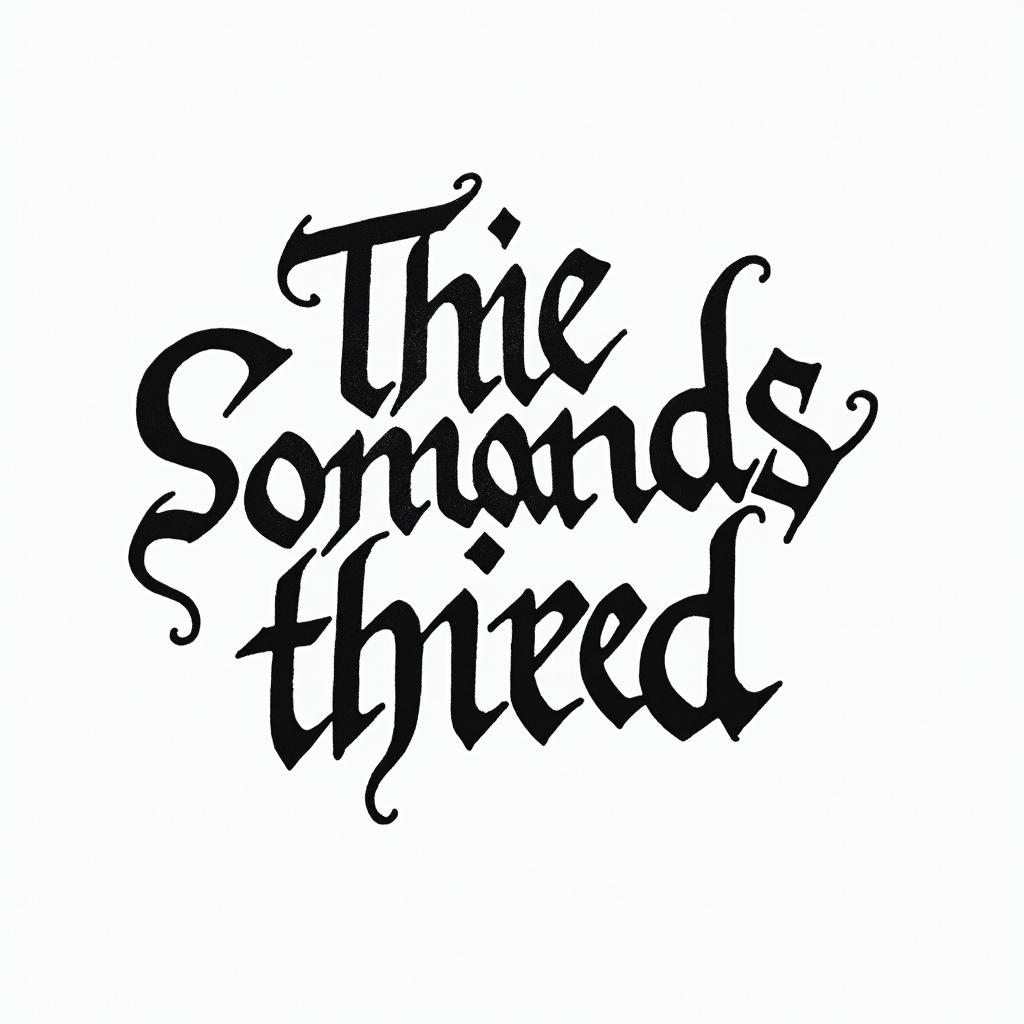 A single phrase that represents something unique with unique details.text-based tattoo, gothic font ultra-realistic, perfectly placed, high-quality font design, photo-realistic shading, 8k, high quality, finely detailed typography - Variation 2