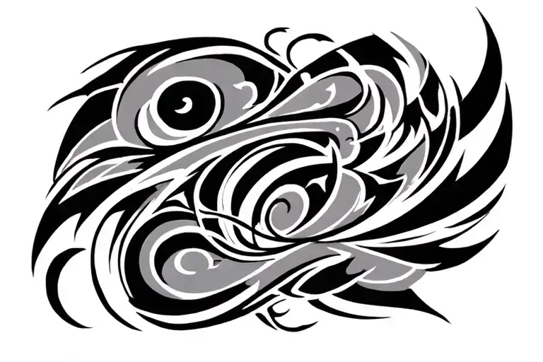 a wide tribal design