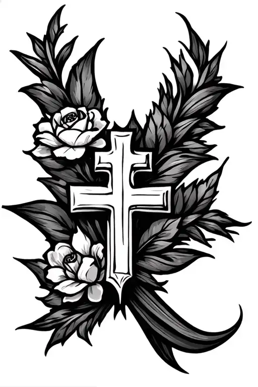 cross tattoo design - Variation 2