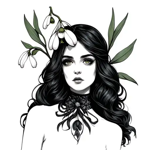 snowdrop woman dressed