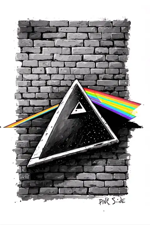 pink floyd dark side the wall bricks prism - Variation 2