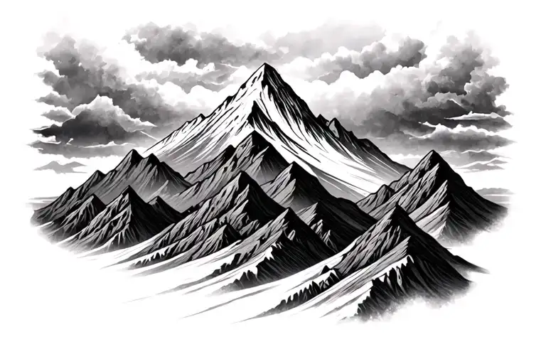 mountain landscape to symbolize death