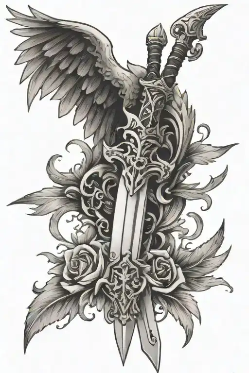 sword with wings of