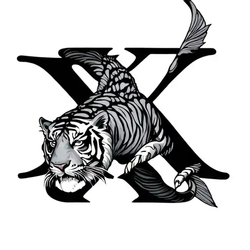 "X" PISCES TIGER - Variation 2