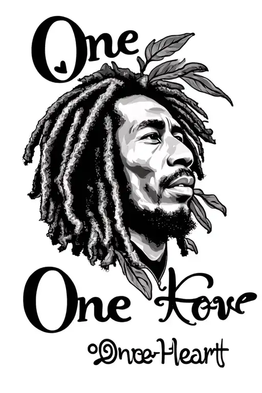Bob Marley quote "One love, One Heart"