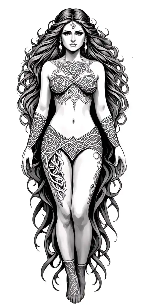 Celtic women full body