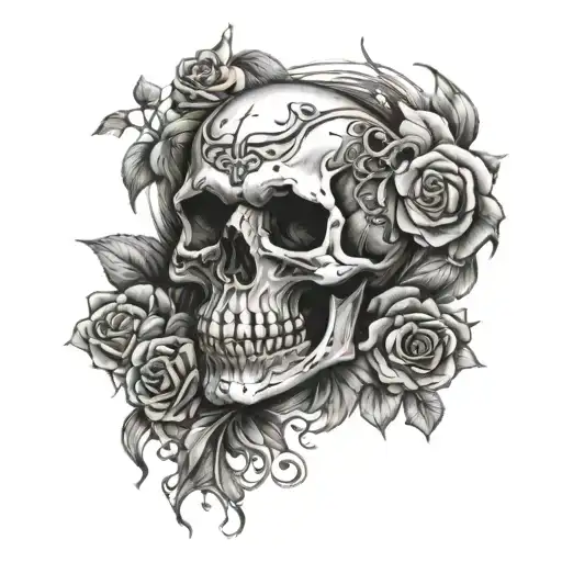 Skull With Anxiety - Variation 4