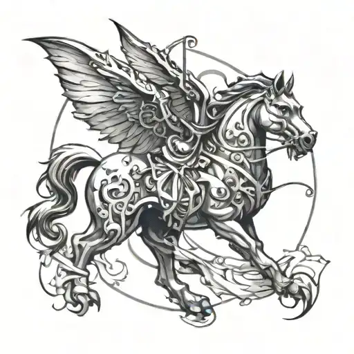 I would be looking for a cool tattoo for my forearm. It should include the following themes: Providence/Fate zodiac sign