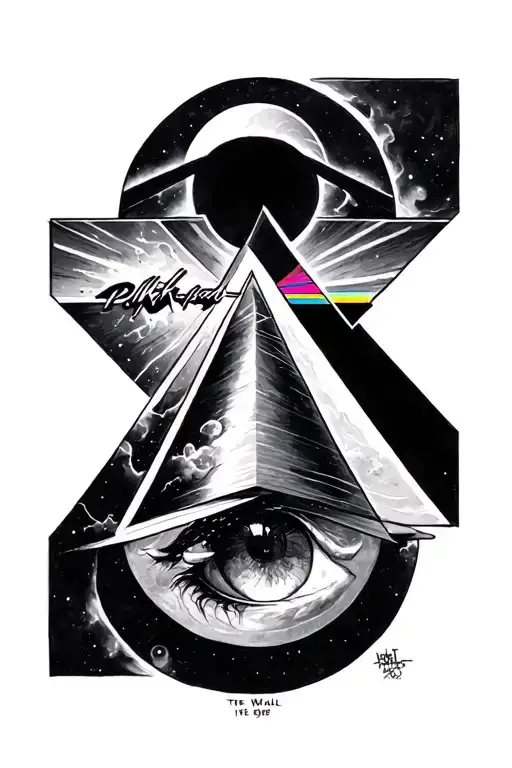 pink floyd the wall meddle prism - Variation 2