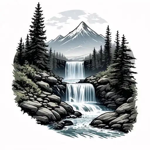 hiking trail waterfall