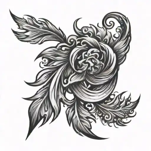 wind pattern tattoo - Variation 2