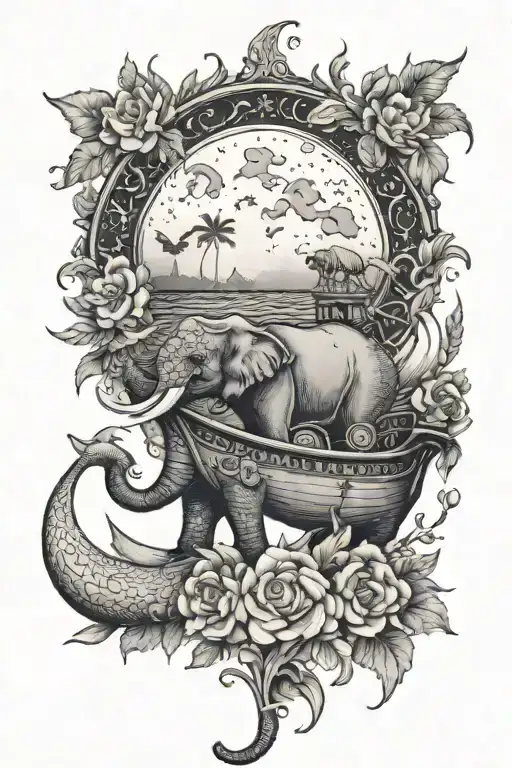 boat, ocean, moon, liberia, flowers, elephant
