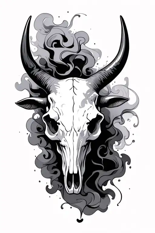 Bull Skull and Smoke transforming from the side - Variation 2