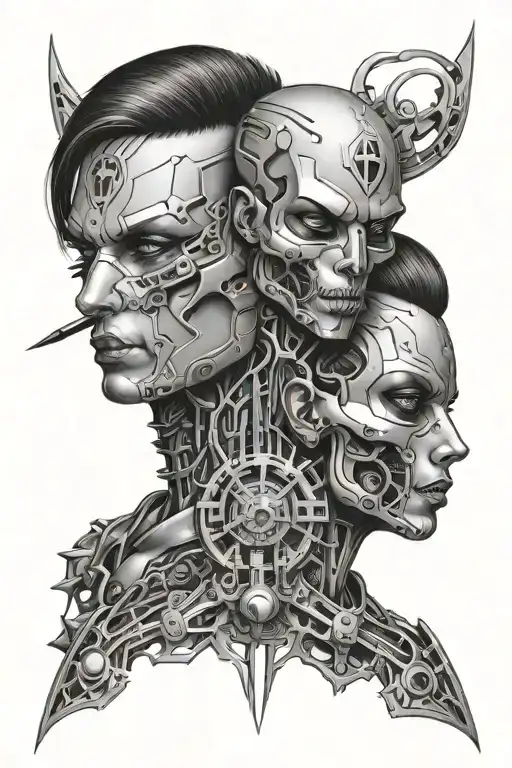 goth cyborg gemini - Variation 2