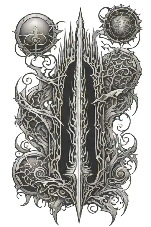 sauron dark lettering - Variation 2