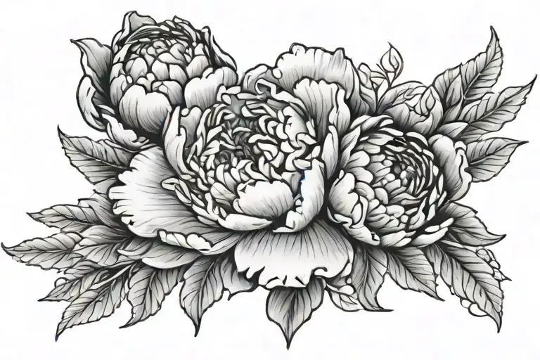peony and mandela style mixed