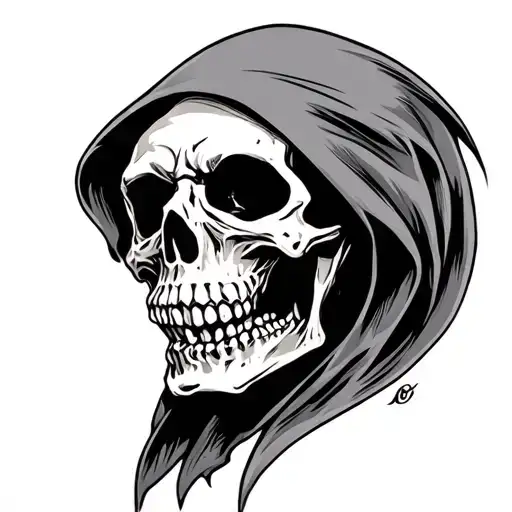 skeleton grim reaper head - Variation 2