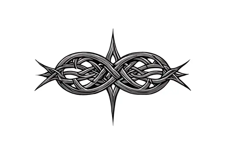 celtic knotwork with point in middle