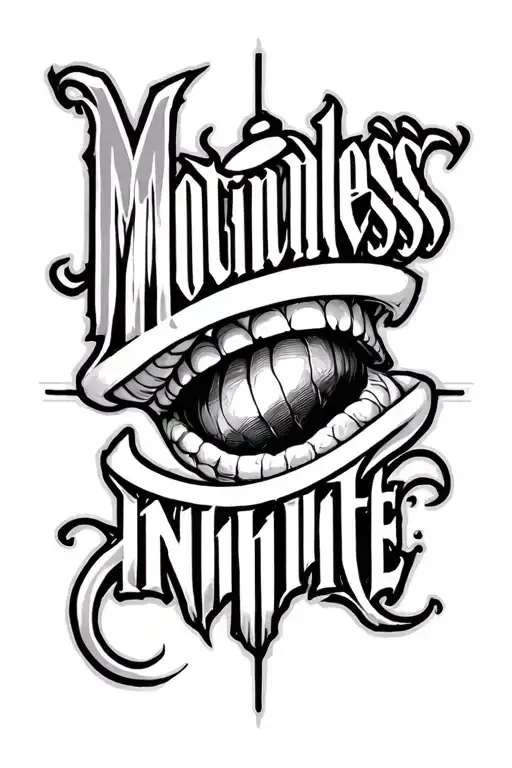 "𝕸𝖔𝖙𝖎𝖔𝖓𝖑𝖊𝖘𝖘" motionless in white tattoo - Variation 2