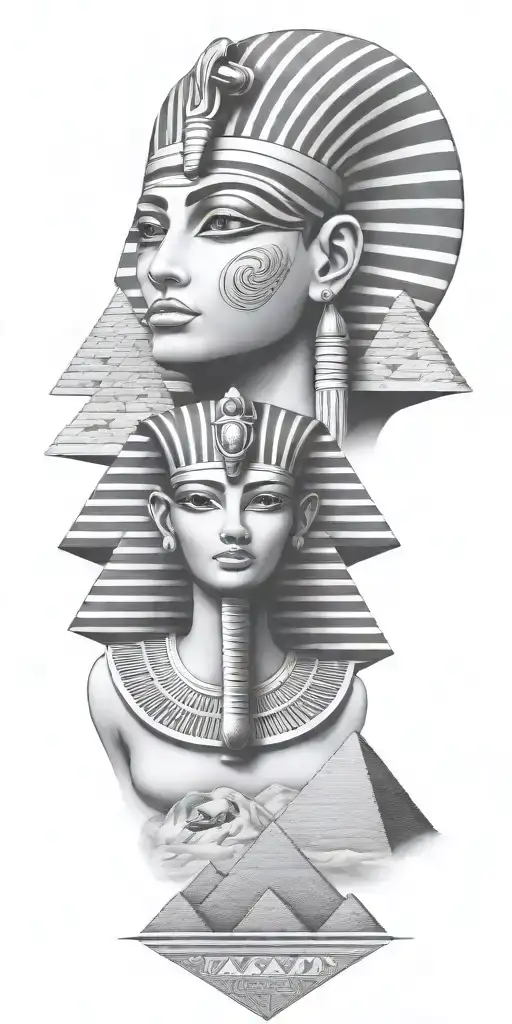 Egyptian pyramids, eye of Horus, cleopatra
