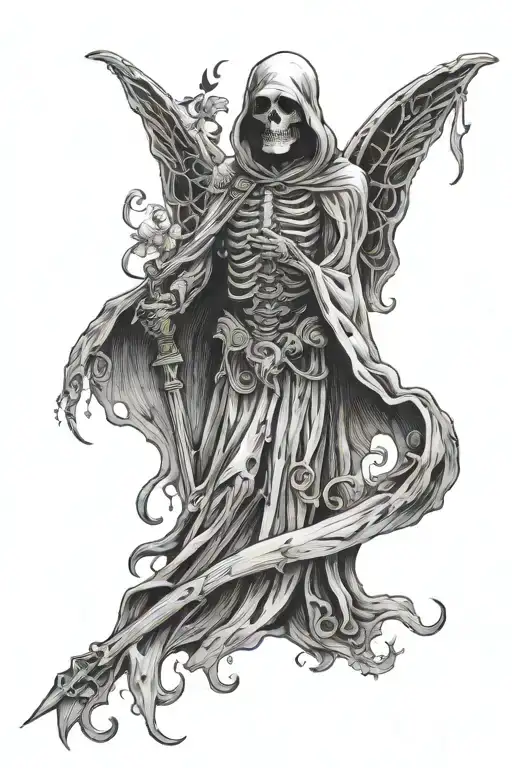 hospice grim reaper butterfly - Variation 2