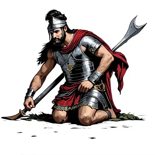 roman soldier kneeling