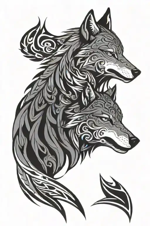 Tribal wolf