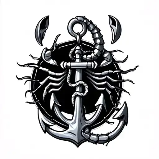anchor and scorpion
