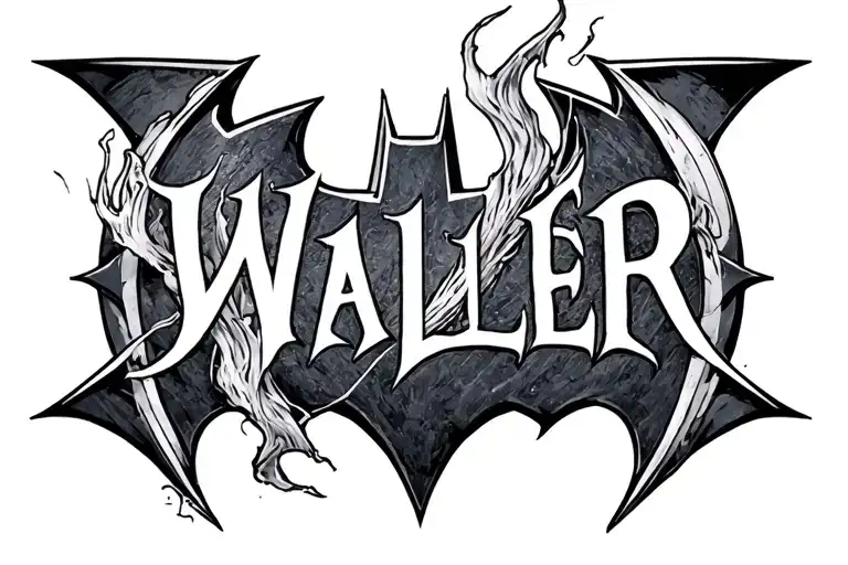 "Waller" "Waller" batman symbol surrounded
