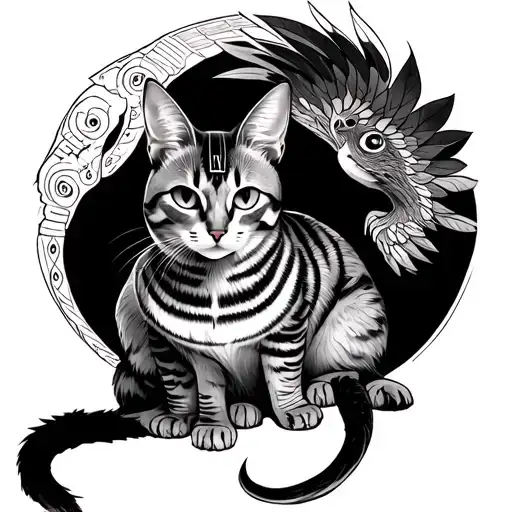 melissa, capricorn, phoenix, egyptian cat sitting - Variation 2