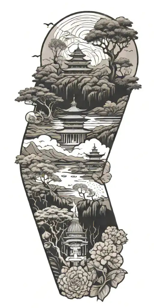 budism symbols that are uncommon. focus on nature, scenery and being grounded while on a spiritual journey