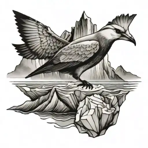 ICEBERG and bird - Variation 2