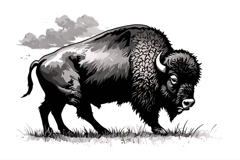 Bison silhouette - Variation 2