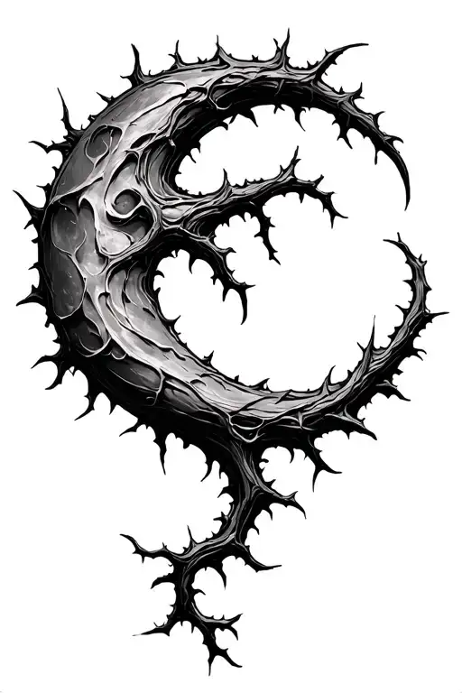 vine thorn the moon is extremely detailed high definition made of vines and thorns