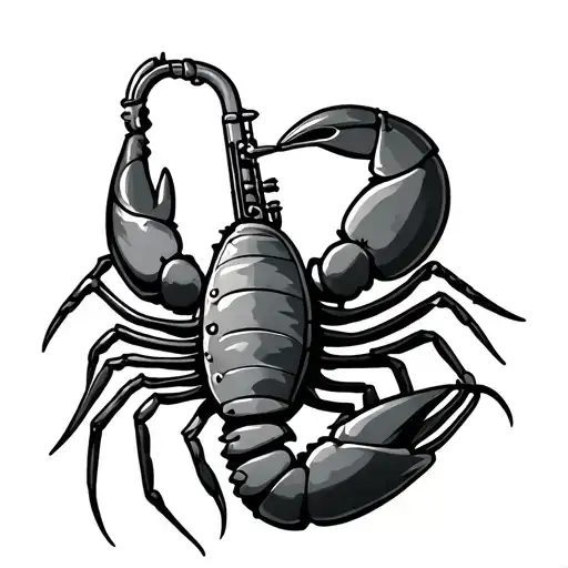 crawfish with saxophone  - Variation 2