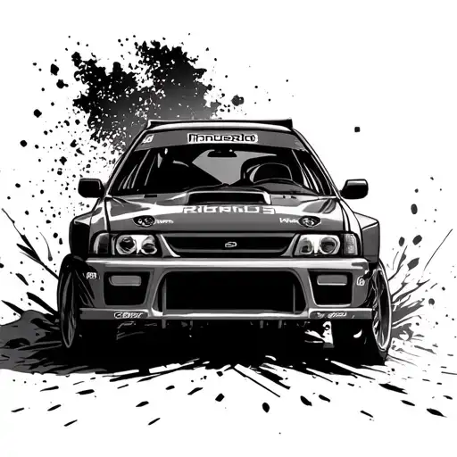 impreza gc8 555 rally car off road side view