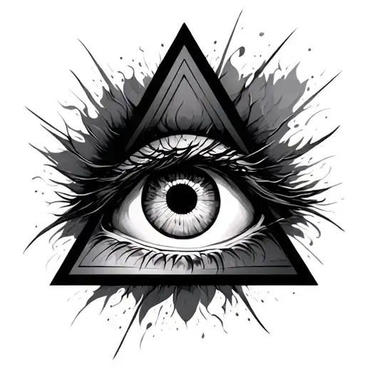 triangle with eye inside  - Variation 2