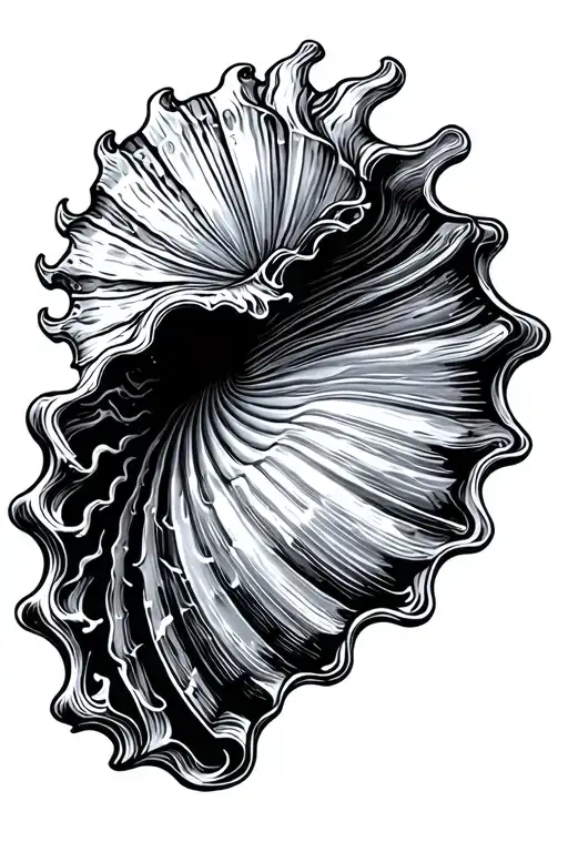 Seashell and wave - Variation 2